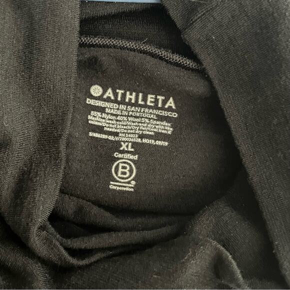 Athleta Black Wool Blend Turtleneck Size XL - Picture 2 of 5